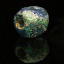 Ancient iridescent monochrome glass bead 383MMC